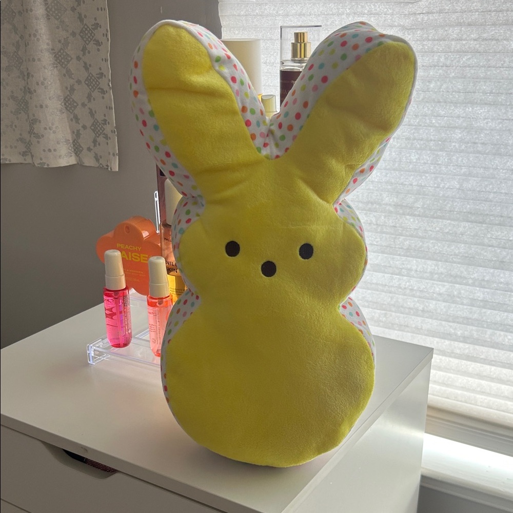 Yellow Bunny Plush Pillow